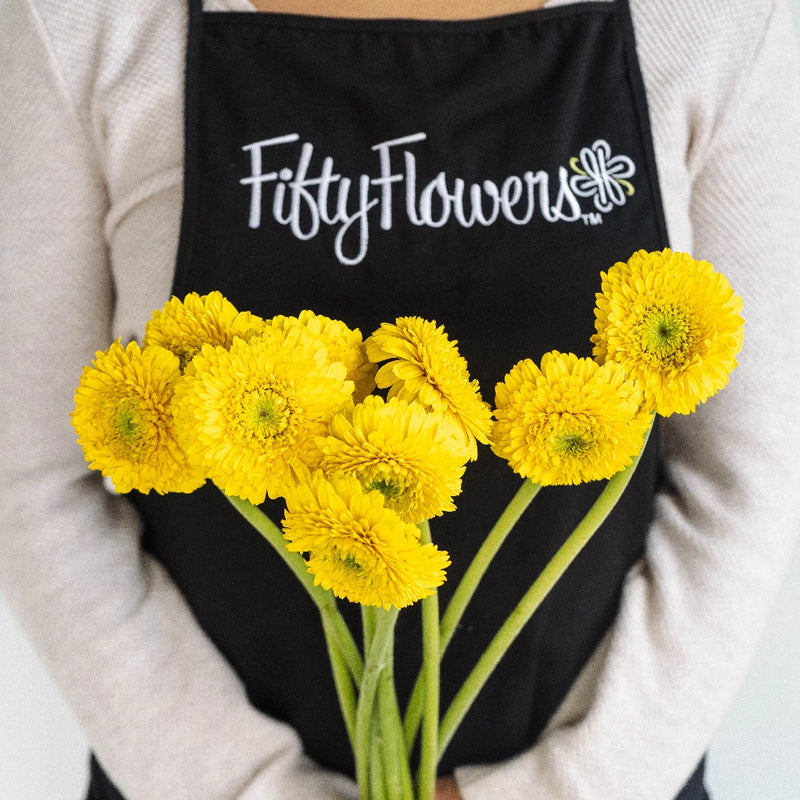 Gerrondo Gerbera Yellow Flower Apron - Image