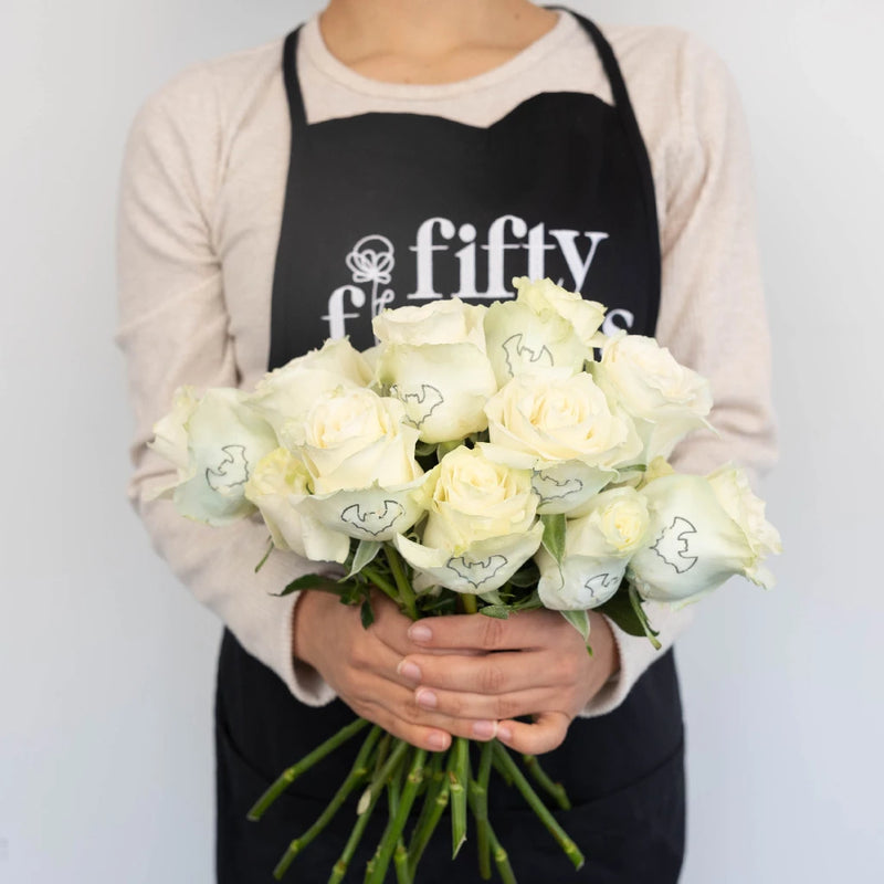 Glow In The Dark Black Bat Rose - Image