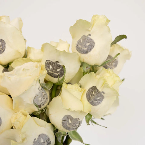 Glow In The Dark Jack O Lantern Roses Close Up - Image