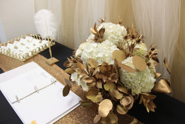 Gold and White Centerpiece Inspiration