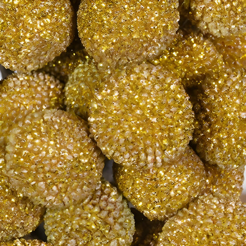 Gold Glitter Tinted Craspedia Billy Balls