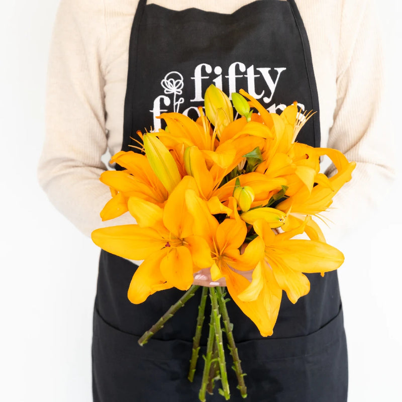 Golden Orange Hybrid Lily Apron - Image