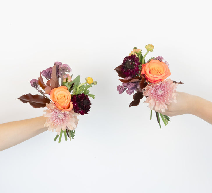 Golden Plum Garden Bouquet Bar Flower Kit Vase - Image