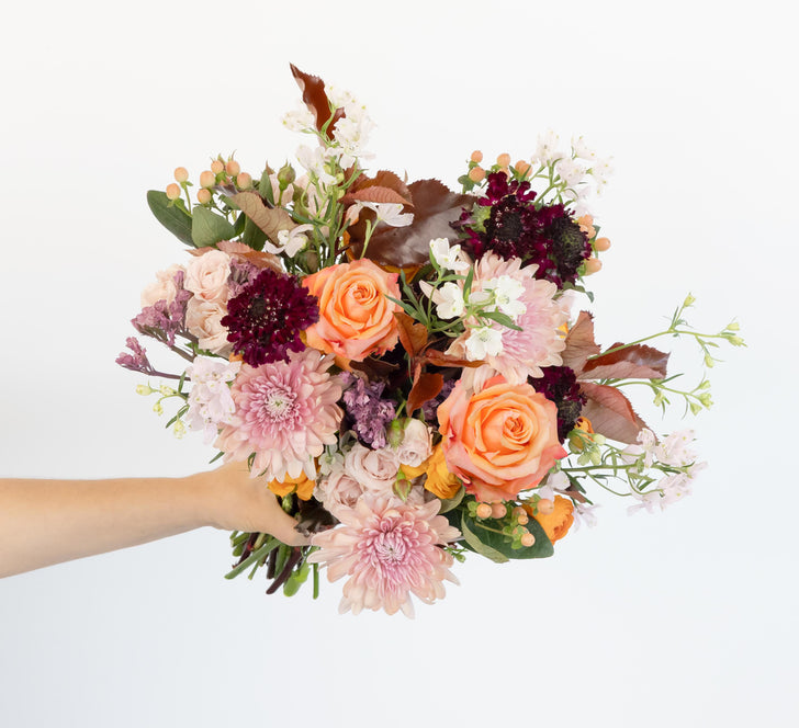 Golden Plum Garden Flower Bouquet Close Up - Image