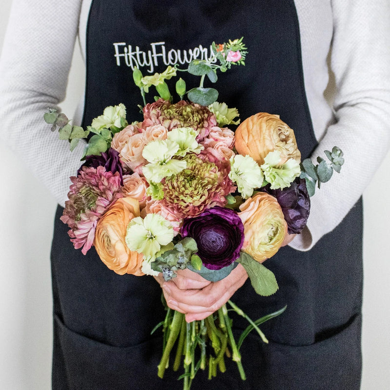 Green and Purple DIY Flower Kit Bunch