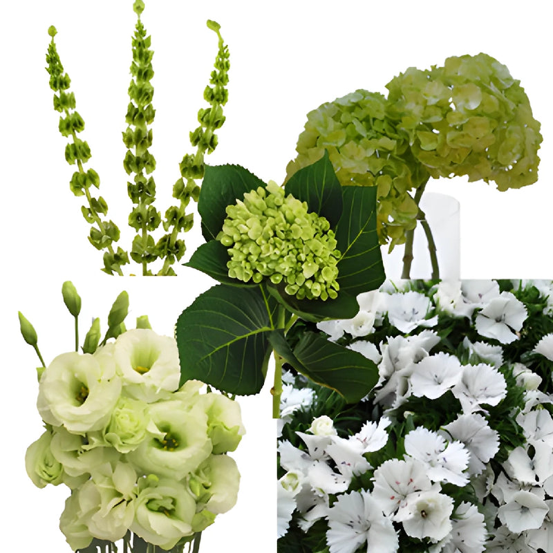Green Bells and Ruffles DIY Flower Kit Bunch