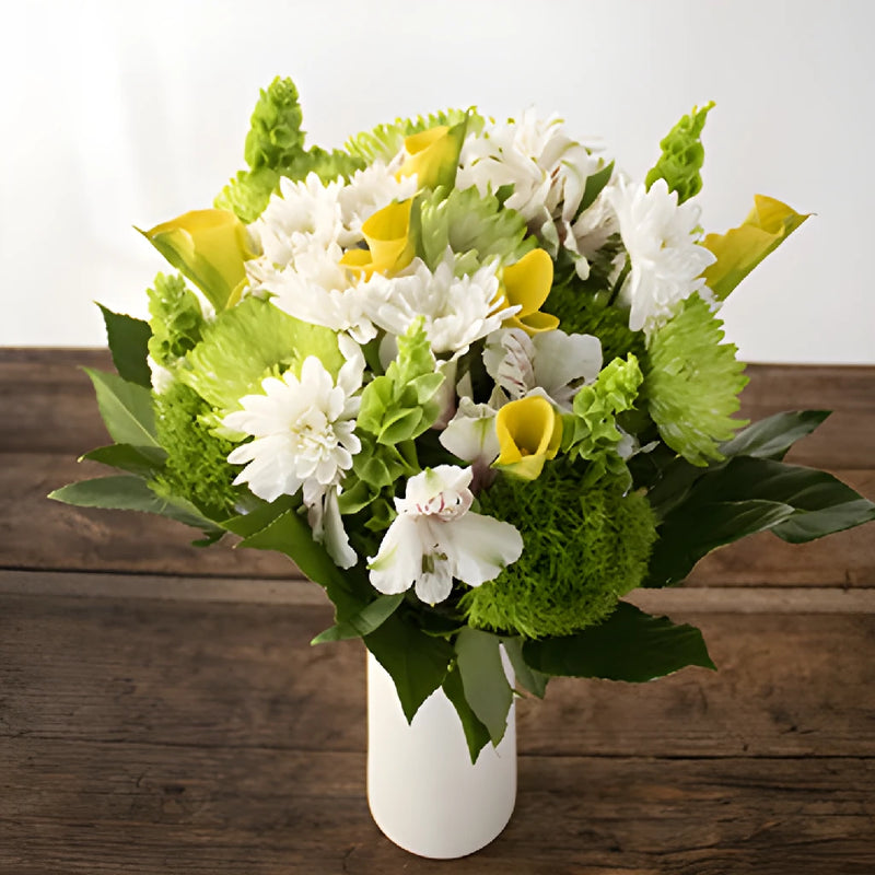 Morning Brunch Yellow and Green Flower Bouquet