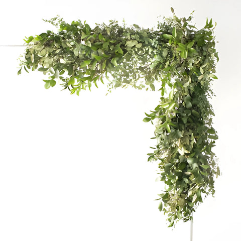 Ruscus and Seeded Eucalyptus Wedding Arch Piece