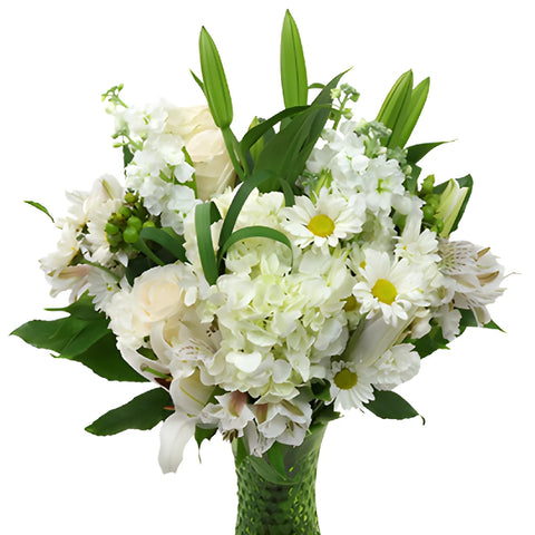 Divine Ivory Garden Flower Centerpieces