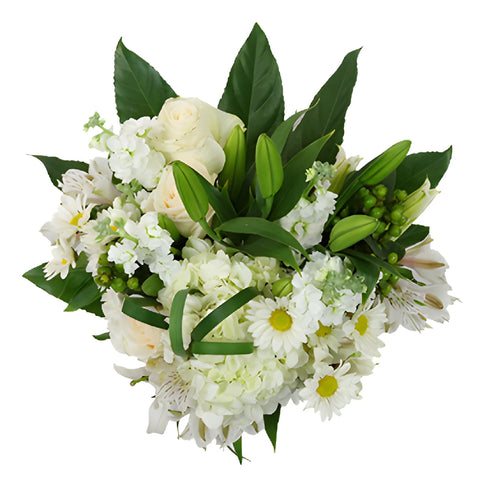 Divine Ivory Garden Flower Centerpieces