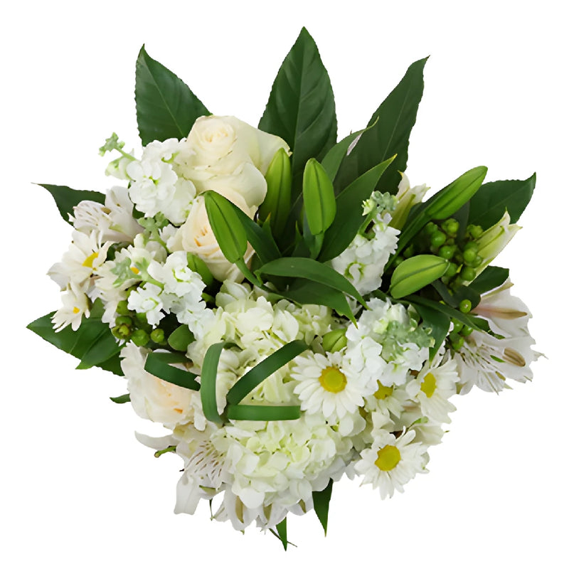 Divine Ivory Garden Flower Centerpieces