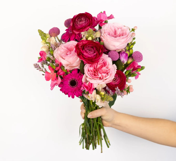 Gummy Pink Flower Centerpiece Vase - Image