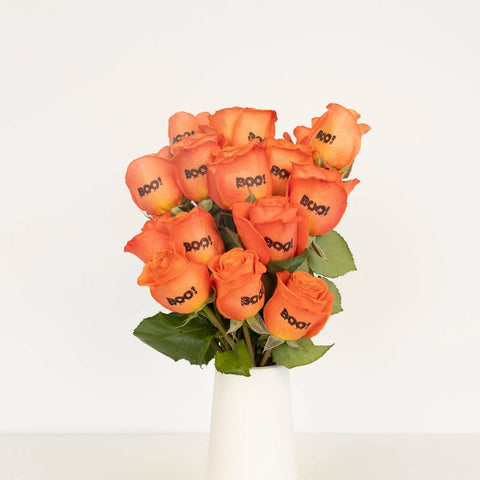 Halloween Boo! Personalized Roses Vase - Image