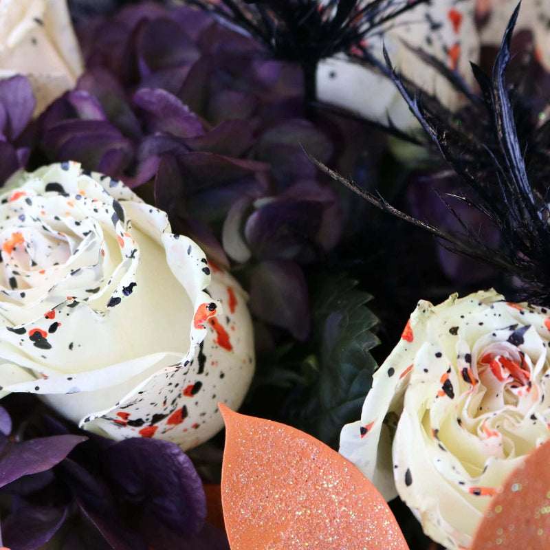 Spooky Season Flower Bouquet Up Close