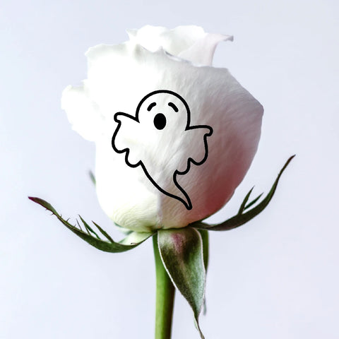 Halloween Ghosts Personalized Roses Close Up - Image