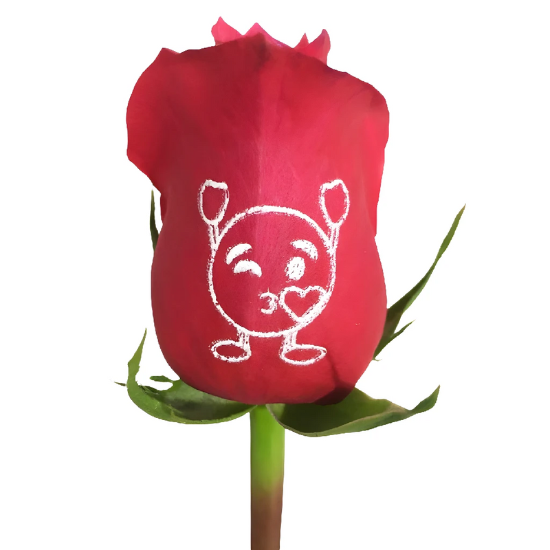 Hearts Emoji Personalized Roses Close Up - Image