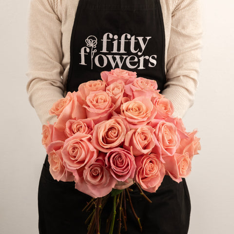 Hermosa Pink Rose Apron - Image