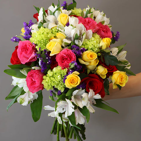 Hispanic Heritage Pink Yellow Flower in Hand