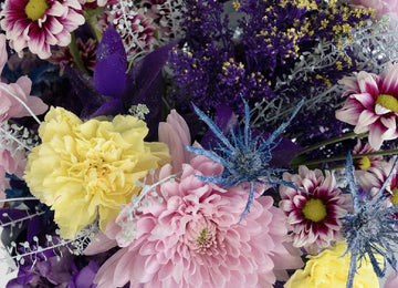 Holographic Purple Flower Bouquet Hand - Image