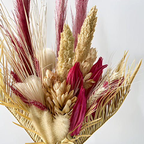Pink Natural Boho Dried Flower Centerpieces