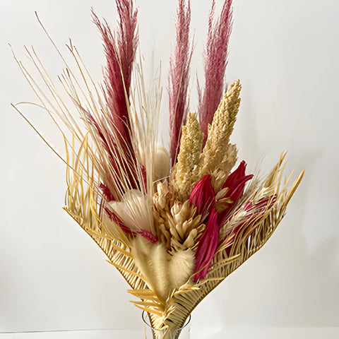 Pink Natural Boho Dried Flower Centerpieces