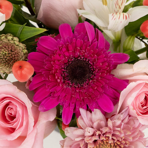 Hues Of Pink Flower Centerpiece Close Up - Image