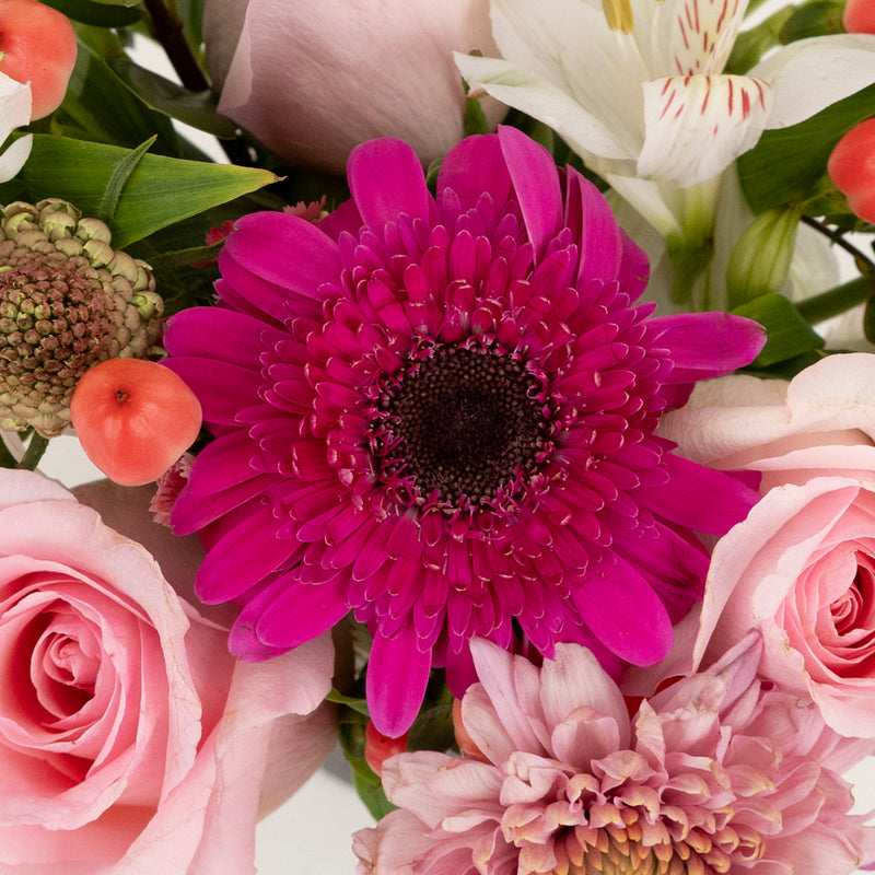 Hues Of Pink Flower Centerpiece Close Up - Image
