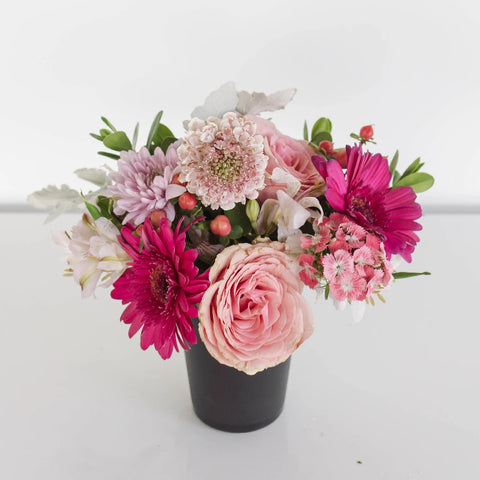 Hues Of Pink Mini Flower Bouquet Close Up - Image