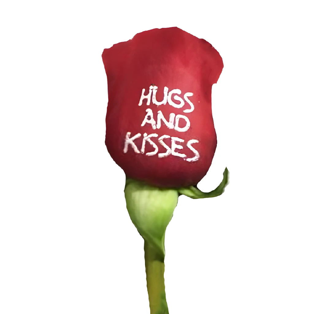 Hugs And Kisses Personalized Roses