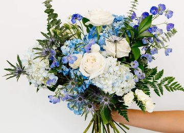 Hydrangea Hues Flower Bouquet Hand - Image