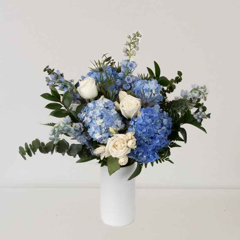 Hydrangea Hues Flower Bouquet Vase - Image