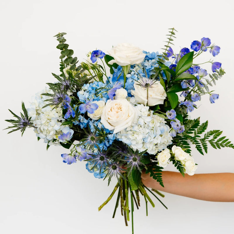 Hydrangea Hues Flower Centerpiece Vase - Image