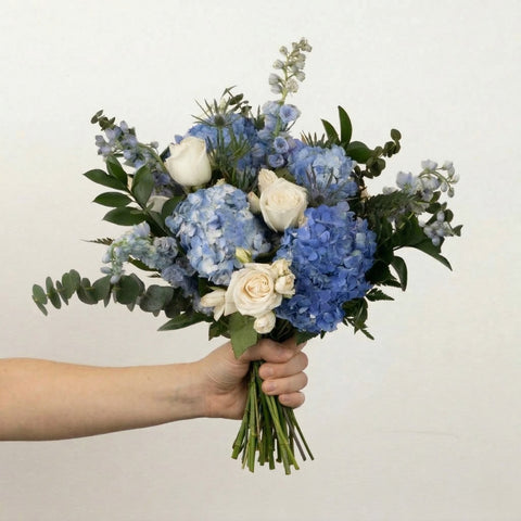 Hydrangea Hues Flower Centerpiece Vase - Image