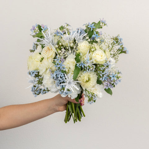 Ice Blue Diy Flower Kit Vase - Image