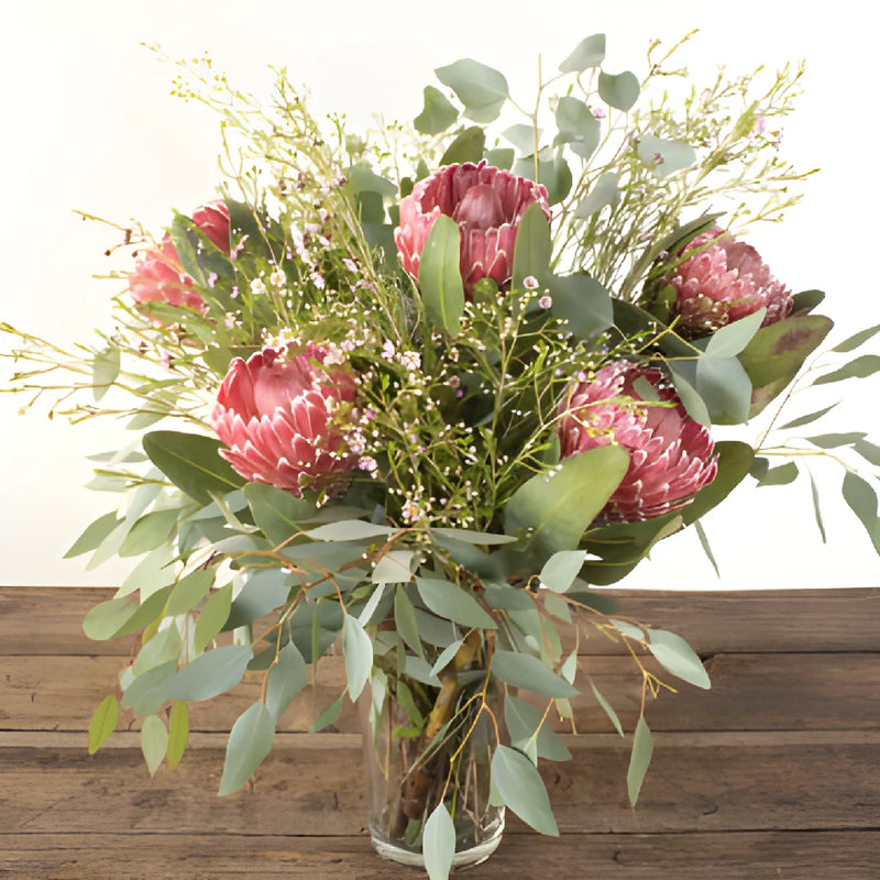 Impressive Protea Combo DIY Flower Kit In a Vase