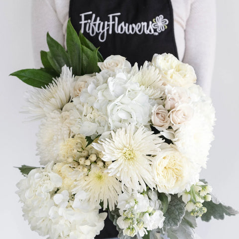 Ivory Oasis Wedding Centerpiece Apron - Image