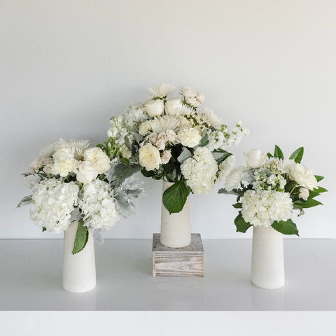 Ivory Oasis Wedding Centerpiece Close Up - Image