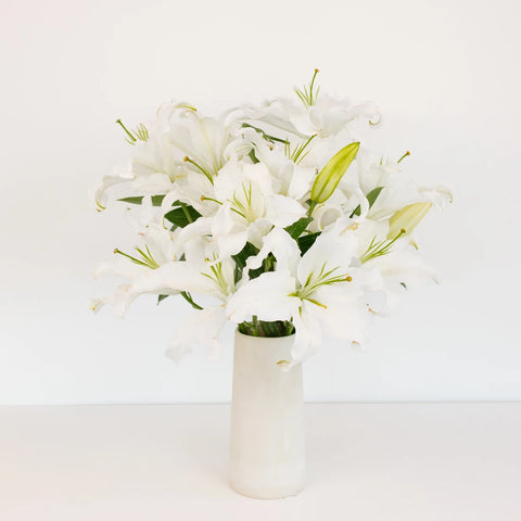 Ivory Oriental Lily Vase - Image
