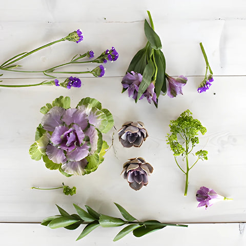 Royal Purple Flower Centerpieces
