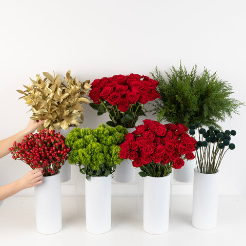 Jingle Bells Bouquet Bar Flower Kit Close Up - Image