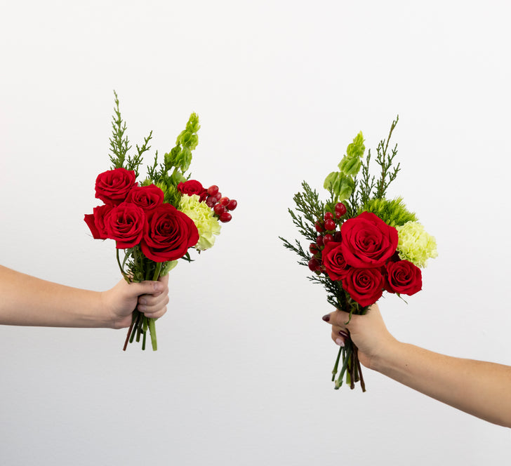 Joyous Noel Bouquet Bar Flower Kit Vase - Image