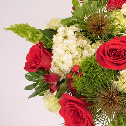 Joyous Noel Red Rose Flower Bouquet
