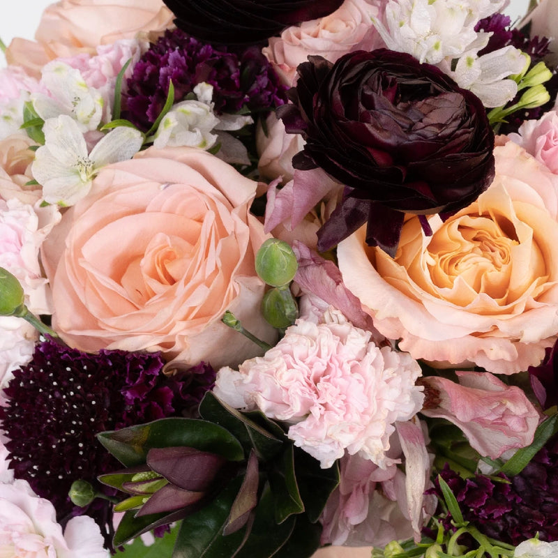 Just Peachy Flower Bouquet Close Up - Image