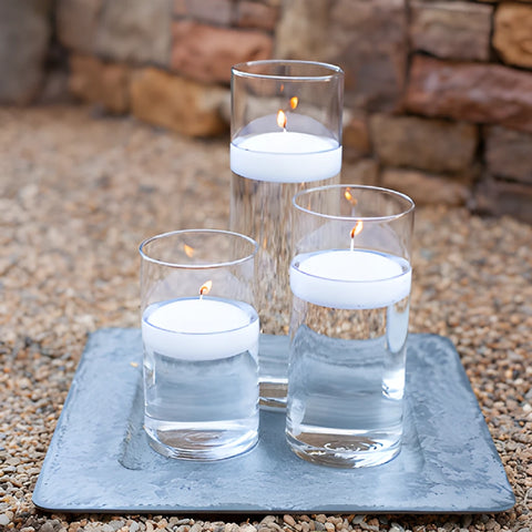 Dozen Cylinder Glass Vases 10.5 Inches High