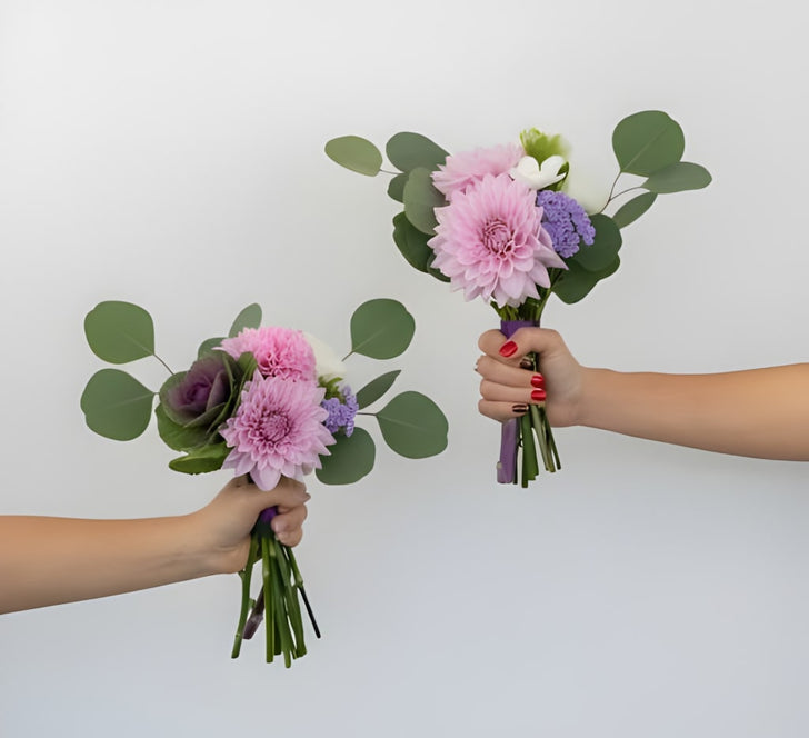Kale Garden Party Bouquet Bar Flower Kit Vase - Image