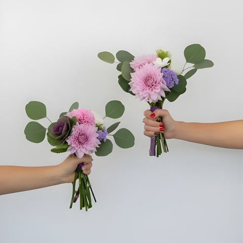 Kale Garden Party Bouquet Bar Flower Kit Vase - Image