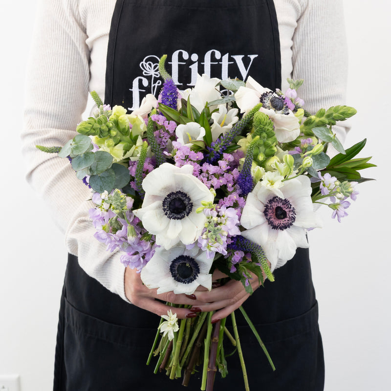 Lavender Dreams Flower Bouquet Apron - Image