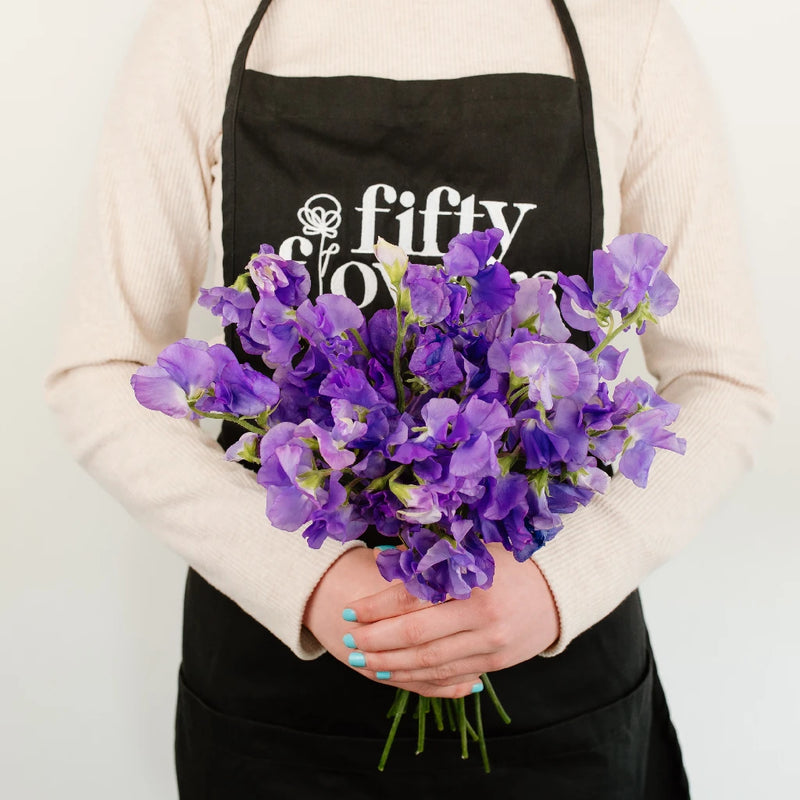 Lavender Flower Sweet Pea Apron - Image