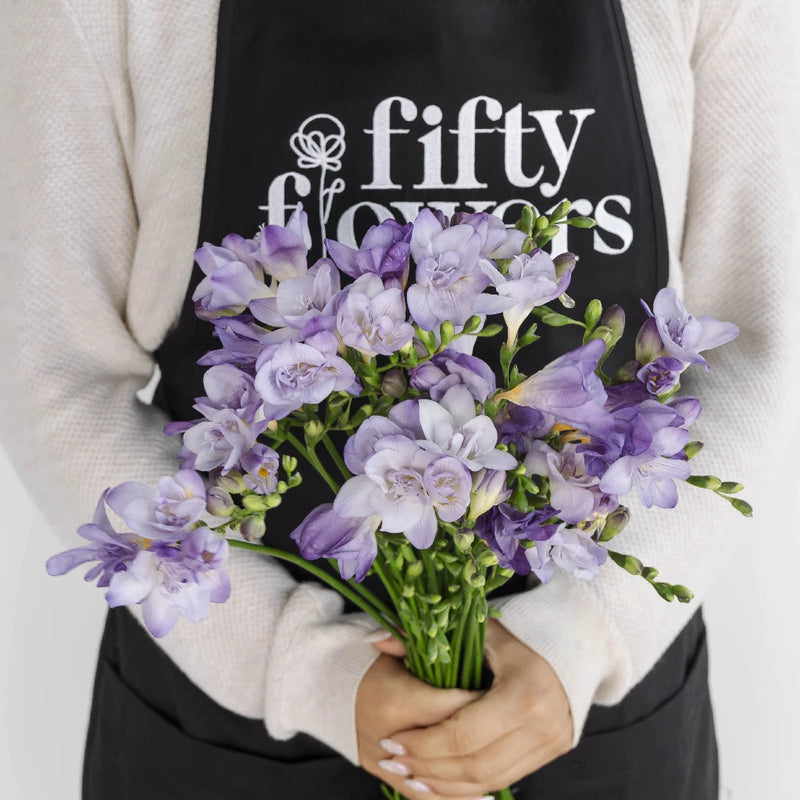Lavender Freesia Flower Apron - Image