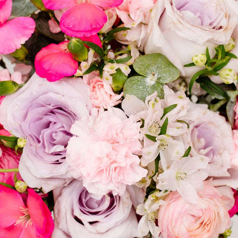 Lavender Hues Flower Centerpiece Hand - Image